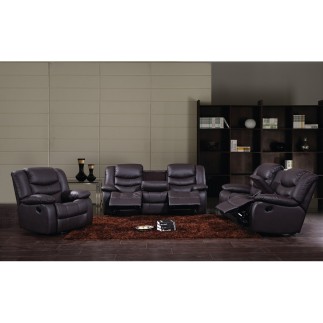 Fauteuil 1 place relaxation en cuir italien RELAXIS, noir
