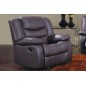Fauteuil 1 place relaxation en cuir italien RELAXIS, chocolat