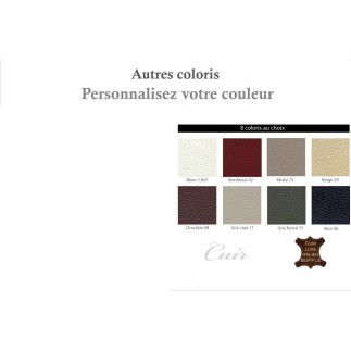 Canapé 3 places en cuir italien buffle VALORIA, couleur personnalisée