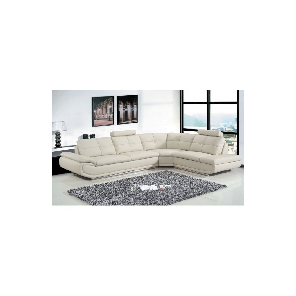 Canapé d'angle BELLALIGNA personnalisé pour Mme LECLERCQ EVELYNE en 100% tout cuir buffle italien de luxe 6/7 places , BEIGE 39 Canapé d'angle BELLALIGNA personnalisé pour Mme LECLERCQ EVELYNE en 100% tout cuir buffle italien de luxe 6/7 places , BEIGE 39