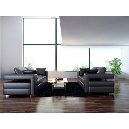 Canapé PERFECTO 3 places en cuir PRESTIGE LUXE haut de gamme italien Chocolat