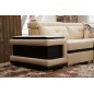 - Canapé d'angle cuir buffle italien 7/8 places, BELLISSIMO, beige et chocolat, angle gauche - Canapé d'angle cuir buffle italien 7/8 places, BELLISSIMO, beige et chocolat, angle gauche