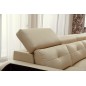 Canapé d'angle cuir buffle italien 7/8 places , BELLISSIMO, beige et chocolat, angle droit Canapé d'angle cuir buffle italien 7/8 places , BELLISSIMO, beige et chocolat, angle droit