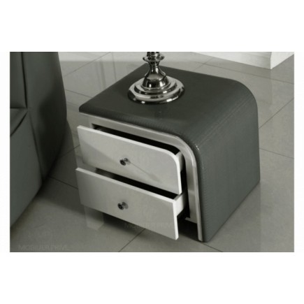 Ensemble de 2 chevets BERY, gris foncé de qualité