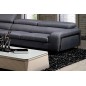 - Canapé d'angle en tissu de qualité 5 places, SALERNO, gris foncé, angle gauche