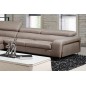 Canapé d'angle en tissu de qualité 5 places, SALERNO, beige, angle gauche