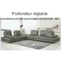 COMMANDE PERSONNALISEE Canapé d'angle en cuir buffle épais italien de luxe, cuir épais sur demande du client, 7/8 places PENTHOU