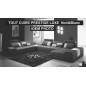 COMMANDE PERSONNALISEE Canapé d'angle ROME en Tout cuir Prestige luxe.Fabrication personnalisée sur demande du client Noir & Bla