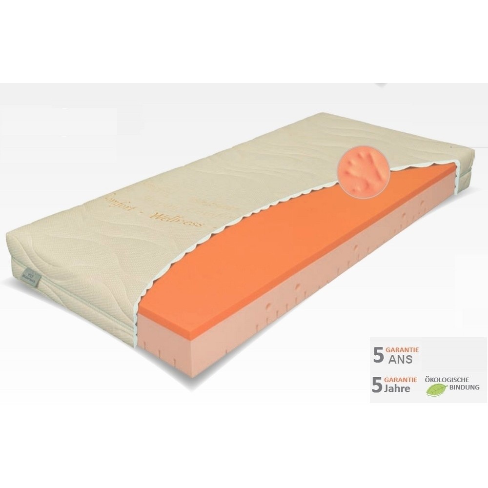 Matelas STARVISCO mémoire de forme Luxe. 80X190 cm, épaisseur 16 cm, MATERASI