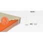 Matelas STARVISCO mémoire de forme Luxe. 90x200 cm, épaisseur 16 cm, MATERASI