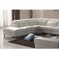 Canapé d'angle relax en cuir buffle italien de luxe RELAXINO, blanc, angle gauche, 7/8 places