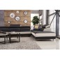 Canapé d'angle en cuir buffle italien de luxe 8/9 places GIANT, noir et blanc Canapé d'angle en cuir buffle italien de luxe 8/9 places GIANT, noir et blanc