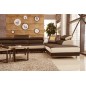 Canapé d'angle en cuir buffle italien de luxe 8/9 places GIANT, chocolat et beige Canapé d'angle en cuir buffle italien de luxe 8/9 places GIANT, chocolat et beige