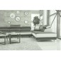 Canapé d'angle en cuir buffle italien de luxe 8/9 places GIANT, gris foncé et blanc Canapé d'angle en cuir buffle italien de luxe 8/9 places GIANT, gris foncé et blanc