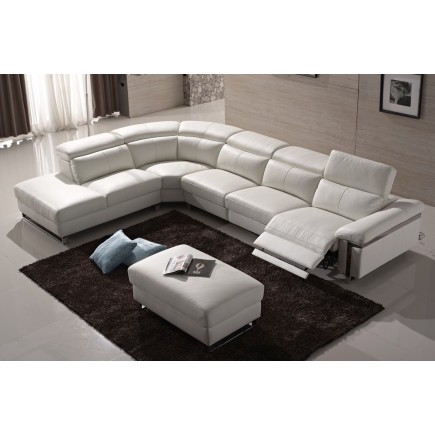 paiement du Solde de la commande Canapé d'angle relax en cuir buffle italien de luxe relaxino, beige et table Martens, angle gau