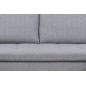 Canapé d'angle panoramique en tissu de qualité 6/7 places BOSTAR, gris clair, avec méridienne, angle droit et méridienne à gauch
