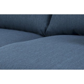 Canapé d'angle en tissu de qualité SUNDO, bleu, angle droit