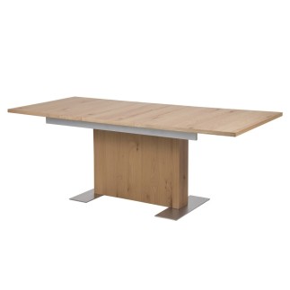 Table à manger avec rallonge chêne sauvage, BRIXA