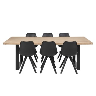 Table à manger scandinave, bois accacia, CANNES