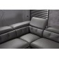 Canapé d'angle en cuir de buffle italien de luxe 5/6 places VIDA, noir, angle gauche Canapé d'angle en cuir de buffle italien de luxe 5/6 places VIDA, noir, angle gauche
