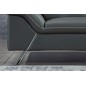 Canapé d'angle en cuir de buffle italien de luxe 5/6 places, VIDA, gris foncé, angle droit Canapé d'angle en cuir de buffle italien de luxe 5/6 places, VIDA, gris foncé, angle droit