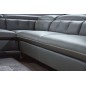 Canapé d'angle en cuir de buffle italien de luxe 5/6 places VIDA, gris foncé, angle gauche Canapé d'angle en cuir de buffle italien de luxe 5/6 places VIDA, gris foncé, angle gauche