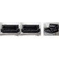 Ensemble Jonah composé de: 2 canapés 3 places et d'un fauteuil, noir, en cuir Prestige luxe haut de gamme italien vachette vénés