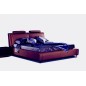 Lit en cuir italien de luxe LIVOURNE 160x200, chocolat