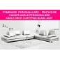 COMMANDE PERSONNALISEE- Canapé d'angle en cuir de buffle EPAIS italien de luxe 7/8 places PENTHOUSE, blanc AG07, angle droit COMMANDE PERSONNALISEE- Canapé d'angle en cuir de buffle EPAIS italien de luxe 7/8 places PENTHOUSE, blanc AG07, angle droit