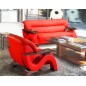 Canapé 3 places en cuir supérieur luxe haut de gamme italien TENTATION, rouge
