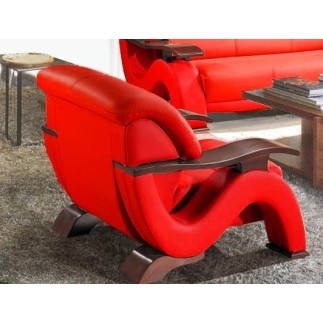 Canapé 3 places en cuir supérieur luxe haut de gamme italien TENTATION, rouge
