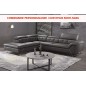 COMMANDE PERSONNALISEE Canapé d'angle en cuir EPAIS de buffle italien de luxe 5/6 places VIDA, noir AG06, angle gauche COMMANDE PERSONNALISEE Canapé d'angle en cuir EPAIS de buffle italien de luxe 5/6 places VIDA, noir AG06, angle gauche