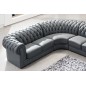 Canapé d'angle en cuir italien 7/8 places BELISI, gris foncé, angle gauche Canapé d'angle en cuir italien 7/8 places BELISI, gris foncé, angle gauche
