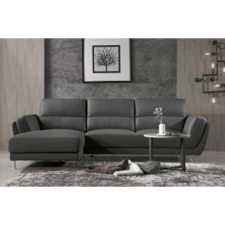 Canapé d'angle de luxe 5 places COSTA, coloris gris foncé, angle gauche