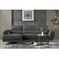 Canapé d'angle de luxe 5 places COSTA, coloris gris foncé, angle gauche