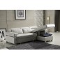 Canapé d'angle convertible 5 places, ALLUSION, couleur blanc, angle droit