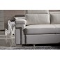 Canapé d'angle convertible 5 places, ALLUSION, couleur blanc, angle droit