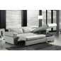 Canapé d'angle convertible 5 places, ALLUSION, couleur blanc, angle droit