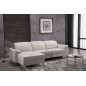 Canapé d'angle relax de luxe 5 places BRINDA, blanc, angle gauche