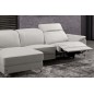 Canapé d'angle relax de luxe 5 places BRINDA, blanc, angle gauche