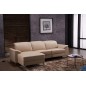 Canapé d'angle relax de luxe 5 places BRINDA, beige, angle gauche