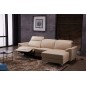 Canapé d'angle relax de luxe 5 places BRINDA, coloris beige, angle droit
