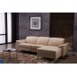 Canapé d'angle relax de luxe 5 places BRINDA, coloris beige, angle droit