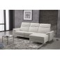 Canapé d'angle relax de luxe 5 places BRINDA, blanc, angle droit