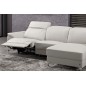 Canapé d'angle relax de luxe 5 places BRINDA, blanc, angle droit