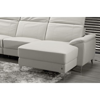 Canapé d'angle relax de luxe 5 places BRINDA, blanc, angle droit