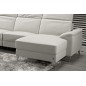 Canapé d'angle relax de luxe 5 places BRINDA, blanc, angle droit