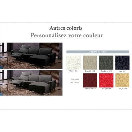 Canapé d'angle relax de luxe 5 places BRINDA, couleur personnalisée, angle droit