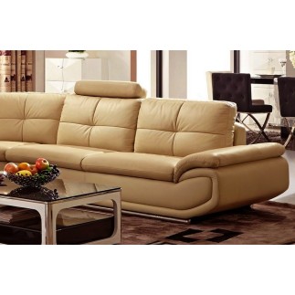 Canapé d'angle, qualité luxe 6/7 places BELLASTAR, beige, angle gauche