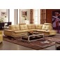 Canapé d'angle, qualité luxe 6/7 places BELLASTAR, coloris beige, angle droit